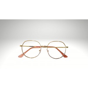 Óculos de Grau Stefany Hexagonal Dourado